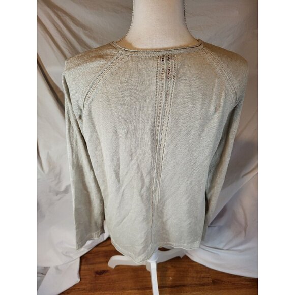 Sundance 100% Linen Open Front Cardigan Beige Long Sleeve Lightweight Small - Picture 4 of 5